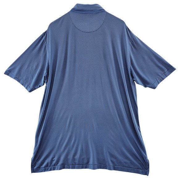 Peter Millar Shirt Men's XL Summer Comfort Golf Polo Blue Black Geometric Print - Picture 3 of 13